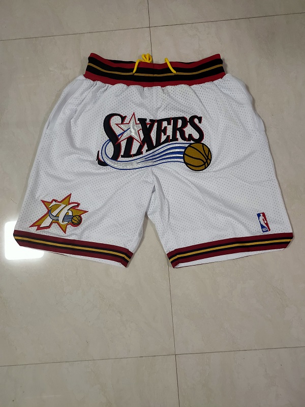 Men NBA 2021 Philadelphia 76ers White Shorts->boston celtics->NBA Jersey